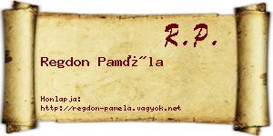 Regdon Paméla névjegykártya